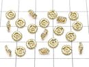 Metal Rondelle 6x6x2mm Gold (with CZ) 3pcs