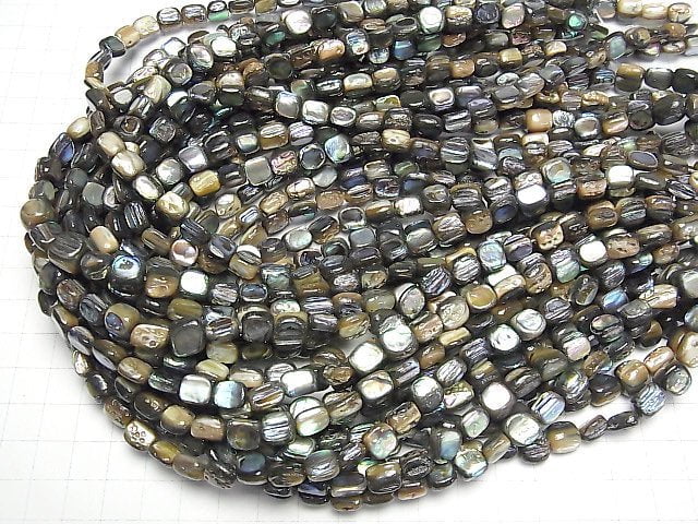 [Video]Abalone Shell Rectangle-Nugget half or 1strand beads (aprx.15inch/38cm)