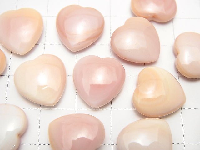 Queen Conch Shell AAA Heart 14x14x5mm [Drilled Hole] 2pcs