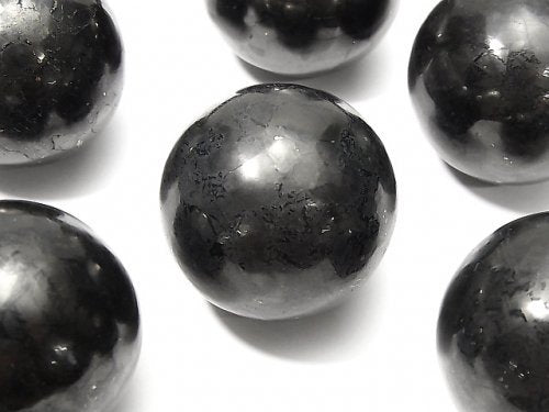 Round, Shungite Gemstone Beads