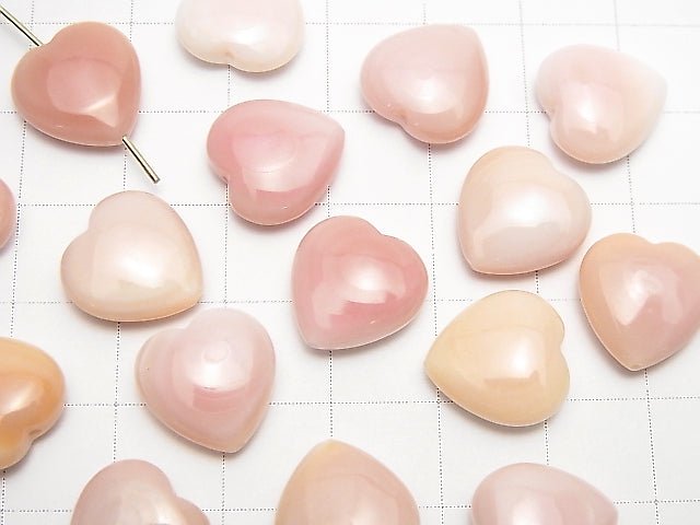 Queen Conch Shell AAA Heart 12x12x5mm [Drilled Hole] 2pcs
