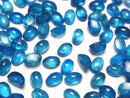 [Video] High Quality Neon Blue Apatite AA++ Oval Cabochon 6x4mm 3pcs