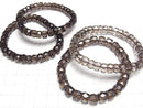 [Video]High Quality! Smoky Quartz AAA Faceted Button Rondelle 8x8x5mm Bracelet