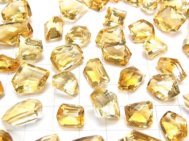 [Video] High Quality Citrine AAA Undrilled Fancy Shape Faceted 5pcs