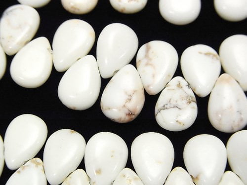 Magnesite, Pear Shape Gemstone Beads