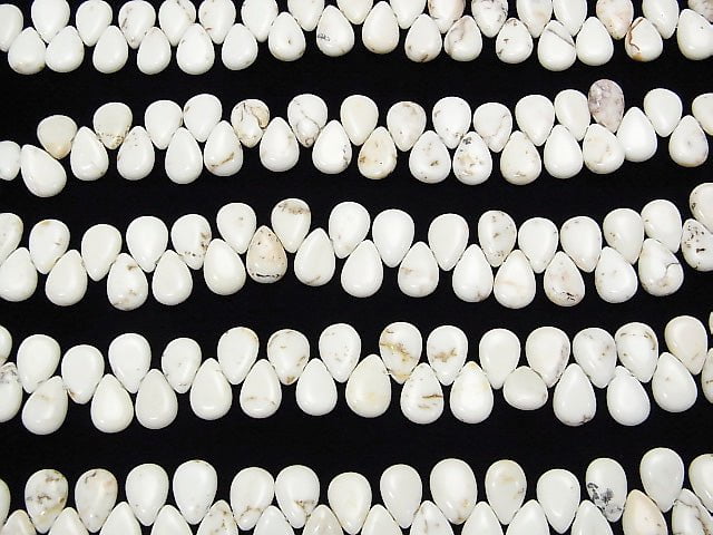 [Video] Magnesite Pear shape 11x8mm 1strand beads (aprx.5inch / 13cm)