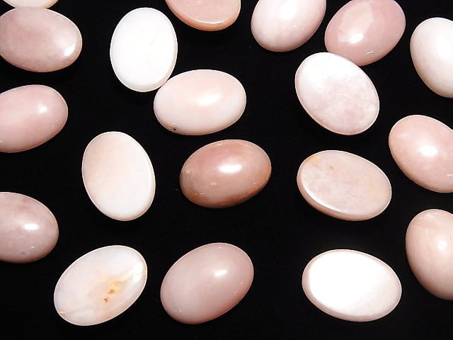 [Video] Pink Opal AA + Oval Cabochon 18x13mm 2pcs