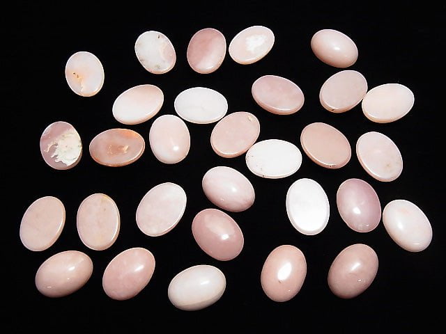 [Video] Pink Opal AA + Oval Cabochon 18x13mm 2pcs