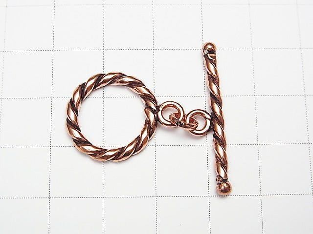 Copper  Toggle  17mm Twist  Oxidized Finish  3pairs