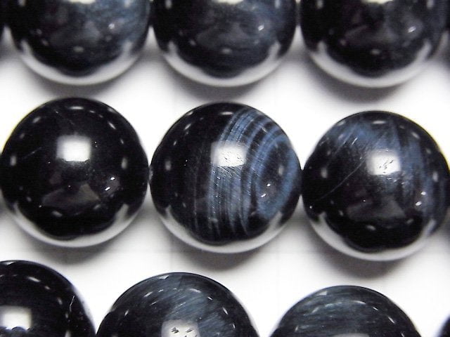 [Video] High quality Natural color Blue Tiger's Eye AAA Round 14mm 1/4 or 1strand beads (aprx.15inch/36cm)