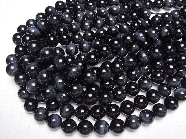 [Video] High quality Natural color Blue Tiger's Eye AAA Round 14mm 1/4 or 1strand beads (aprx.15inch/36cm)