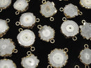 [Video] Indian Solar Quartz (Staractite) Slice Nugget [Both Side] [S-M Size] Gold Color 2pcs
