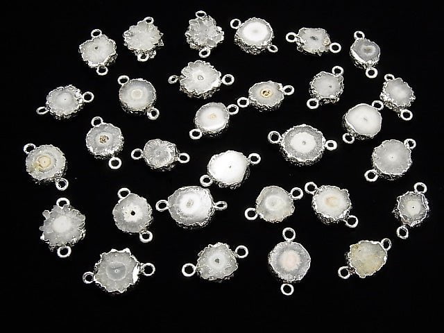 [Video] Indian Solar Quartz (Staractite) Slice Nugget [Both Side] [S size] Silver Color 2pcs
