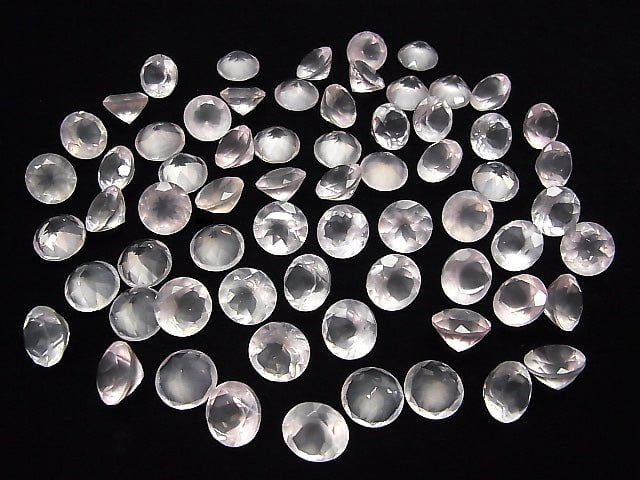 [Video] High Quality Rose Quartz AAA Undrilled Round Faceted 12x12mm 2pcs