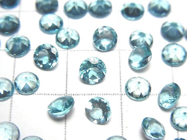 [Video] High Quality Apatite AAA Undrilled Round Faceted 5x5mm 3pcs