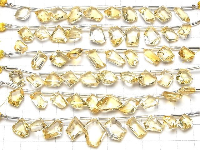 [Video]High Quality Citrine AAA Fancy Shape Faceted 1strand (8pcs)