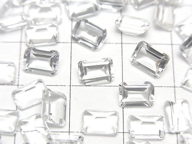 [Video] High Quality White Topaz AAA Undrilled Rectangle Faceted 7x5mm 5pcs