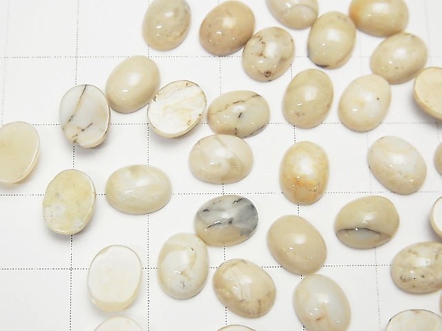 [Video] African Opal Oval Cabochon 8x6mm 3pcs