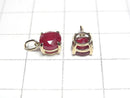 [Video][Japan]High Quality Ruby AAA Round Faceted 6x6x4mm Pendant [K10 Yellow Gold] 1pc