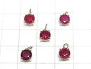 [Video][Japan]High Quality Ruby AAA Round Faceted 6x6x4mm Pendant [K10 Yellow Gold] 1pc