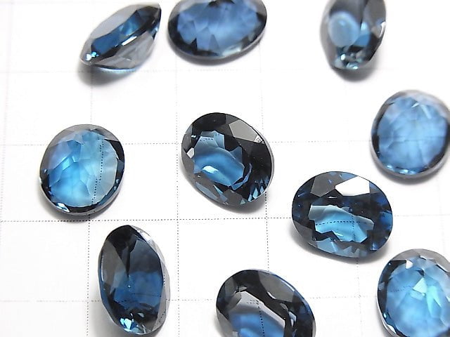 [Video] High Quality London Blue Topaz AAA Undrilled Oval Faceted 11x9mm 1pc