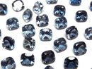[Video]High Quality London Blue Topaz AAA Loose stone Square Faceted 7x7mm 1pc