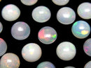 [Video]High Quality Ethiopian Opal AAA- Round Cabochon 8x8mm 2pcs
