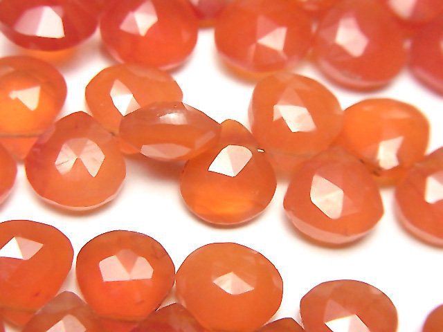 [Video]High Quality Carnelian AAA- Chestnut Faceted Briolette half or 1strand beads (aprx.7inch/18cm)