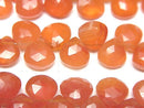 [Video]High Quality Carnelian AAA- Chestnut Faceted Briolette half or 1strand beads (aprx.7inch/18cm)