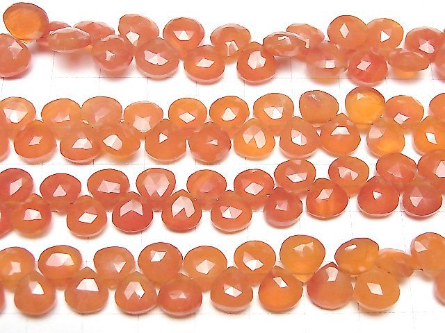 [Video]High Quality Carnelian AAA- Chestnut Faceted Briolette half or 1strand beads (aprx.7inch/18cm)