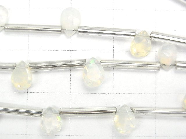 [Video] High Quality Ethiopia Opal AAA Pear shape Faceted 7x5mm 1strand (8pcs)