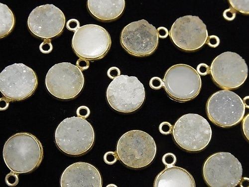[Video] Druzy Agate Bezel Setting Round 9x9mm 18KGP 2pcs