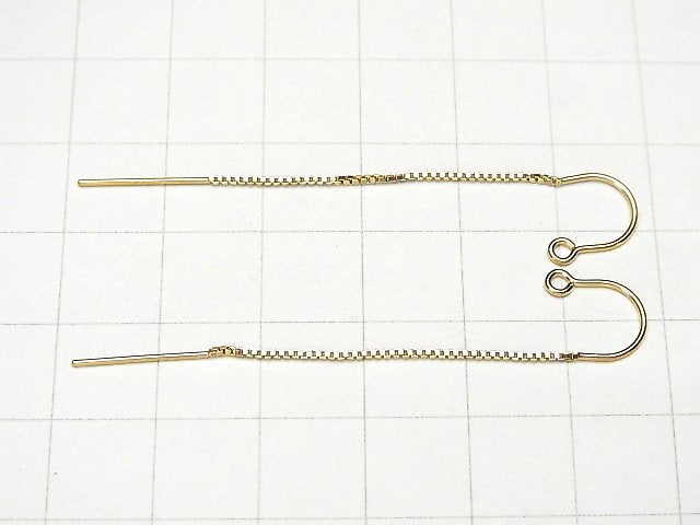 14KGF American Threader Earrings Cable with Hooks (Venetian) 1 pair