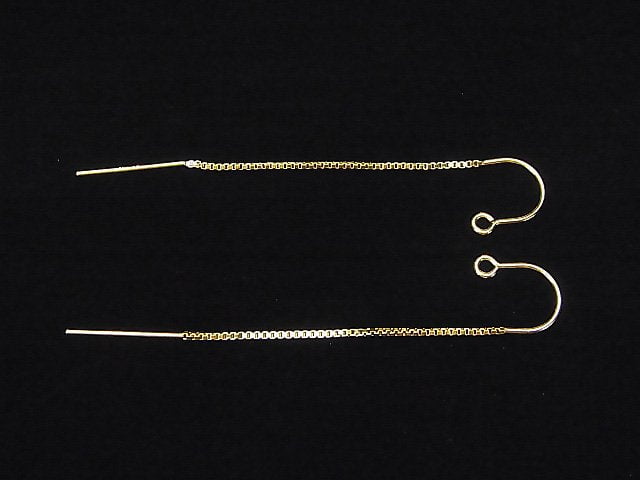 14KGF American Threader Earrings Cable with Hooks (Venetian) 1 pair