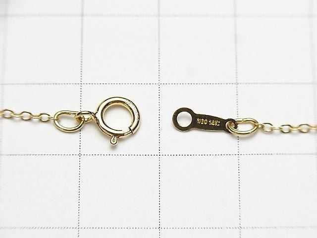 14KGF Flat Cable Chain 1.2mm [40cm][45cm] Necklace 1pc