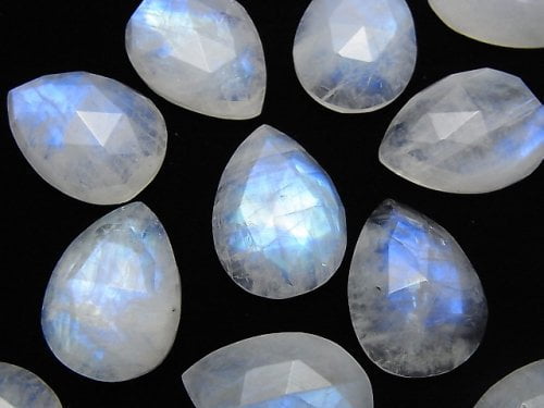 Pear Shape, Rainbow Moonstone Gemstone Beads