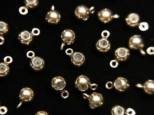 14KGF Ring with Slide Ball 6x4mm 2pcs