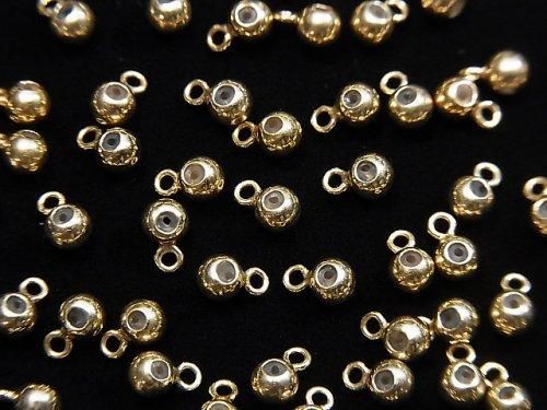 14KGF Ring with Slide Ball 5x3mm 2pcs