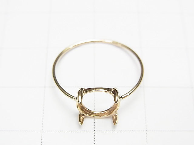 [Video][Japan][K10 Yellow Gold] Ring Frame (Prong Setting) for Round Cabochon 8mm 1pc