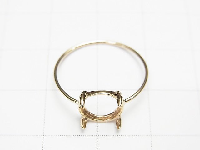 [Video][Japan][K10 Yellow Gold]Ring Frame (Prong Setting)Round Cabochon 8mm 1pc