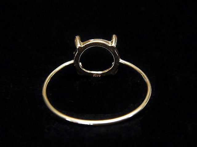 [Video][Japan][K10 Yellow Gold]Ring Frame (Prong Setting)Round Cabochon 8mm 1pc