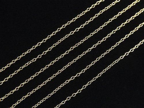 14KGF Cable Chain 1.0mm [40cm][45cm] Necklace 1pc