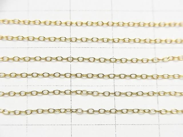 14KGF Cable Chain 1.2mm [40cm][45cm] Necklace 1pc