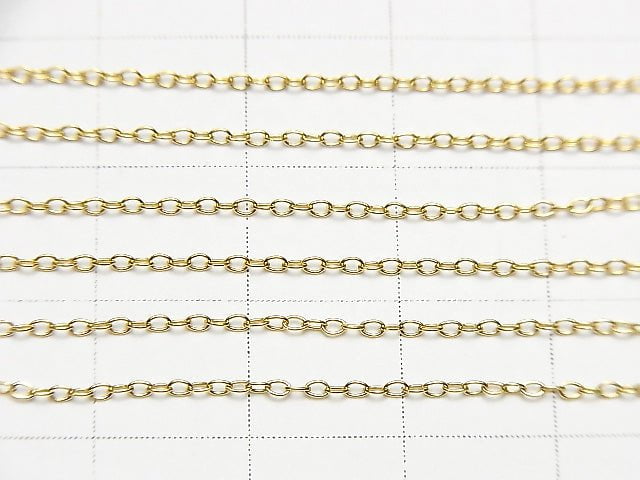 14KGF Cable Chain 1.0mm [40cm][45cm] Necklace 1pc