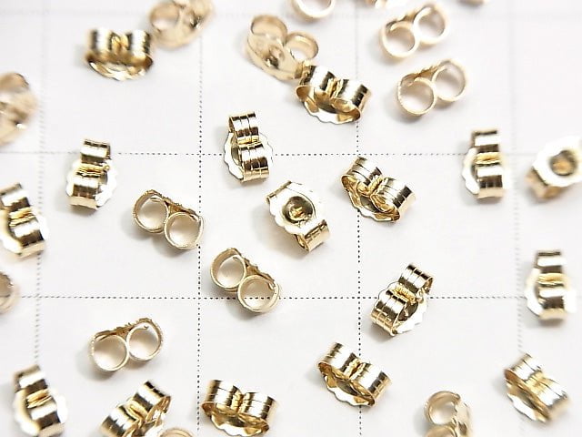 [K14 Yellow Gold] Earnuts 4.5x3mm 2pcs (1pair )