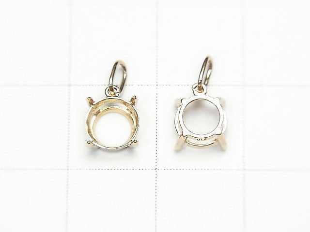 [Video][Japan][K10 Yellow Gold] Pendant Frame (Bezel) Round Faceted for 6mm 1pc