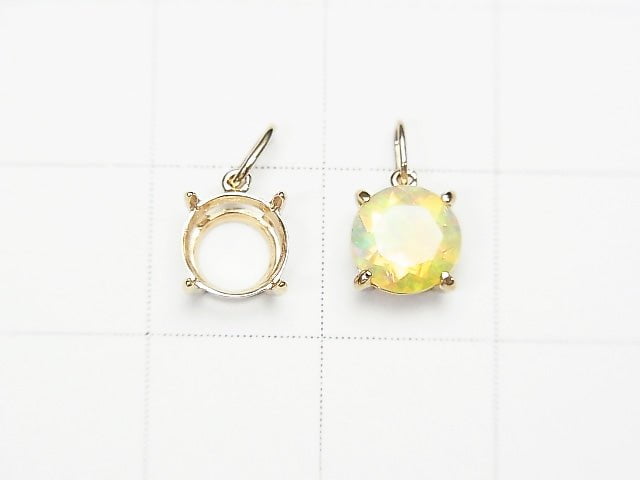 [Video][Japan][K10 Yellow Gold] Pendant Frame (Bezel) Round Faceted for 6mm 1pc