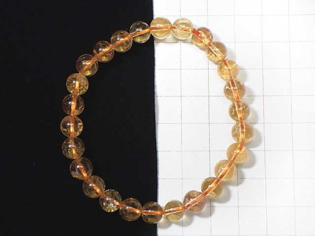 [Video] [One of a kind] High Quality Imperial Topaz AAA+ Round 7mm Bracelet NO.213