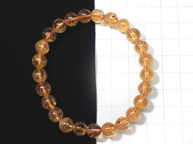[Video] [One of a kind] High Quality Imperial Topaz AAA+ Round 7.5mm Bracelet NO.214