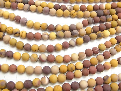 Frost Mookaite Round 6mm 1strand beads (aprx.15inch/36cm)